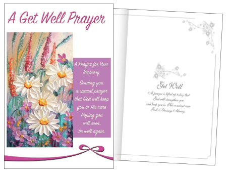 Card - A Get Well Prayer With Insert   (20205)