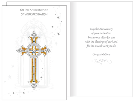 Card/Anniversary Ordination/3 Dimensional   (20366)