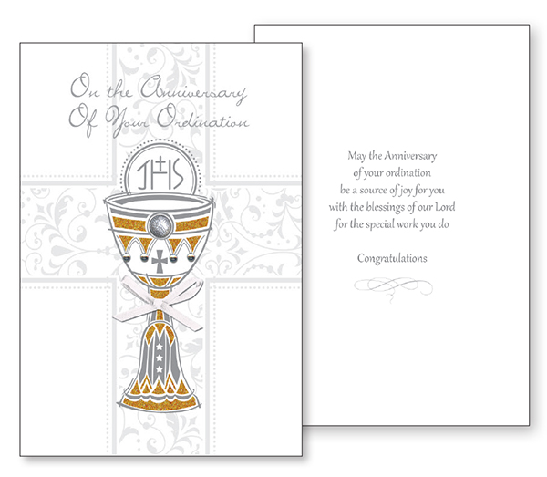 Card/Anniversary Ordination/3 Dimensional   (20367)