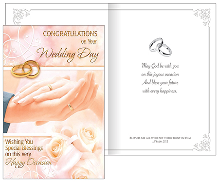 Card/On Your Wedding Day with Insert   (20618)