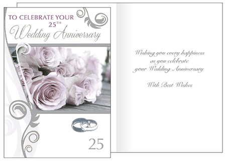 Card - Celebrate 25th Wedding Anniversary   (20629)