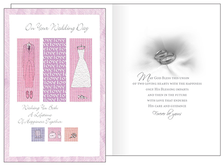 Card - Wedding Day/Parchment/Embossed   (20632)