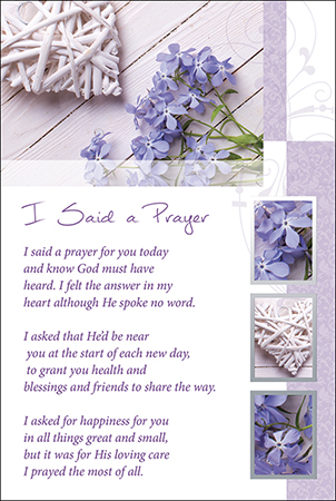 Card - I said a prayer   (20818)