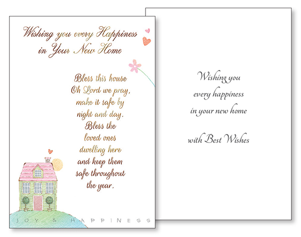 Card -Wishing You Happiness in your New Home   (20925)