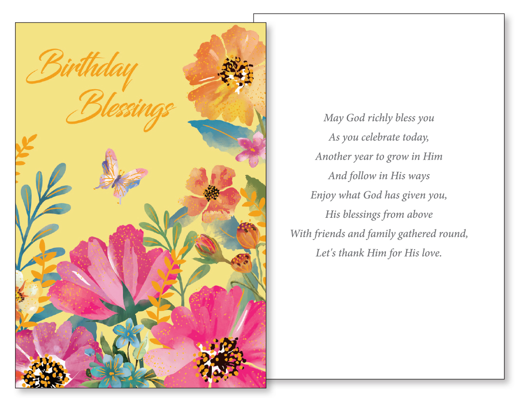Birthday Blessings Card/3 Dimensional   (22086)