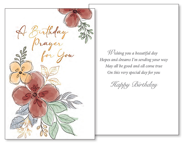 Card - A Birthday Prayer For You   (22118)