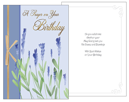 Card/A Prayer on Your Birthday With Insert   (22130)