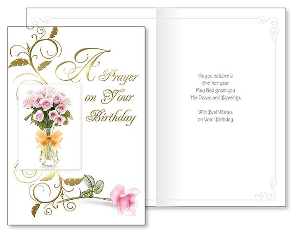 Card/A Prayer on Your Birthday With Insert   (22136)