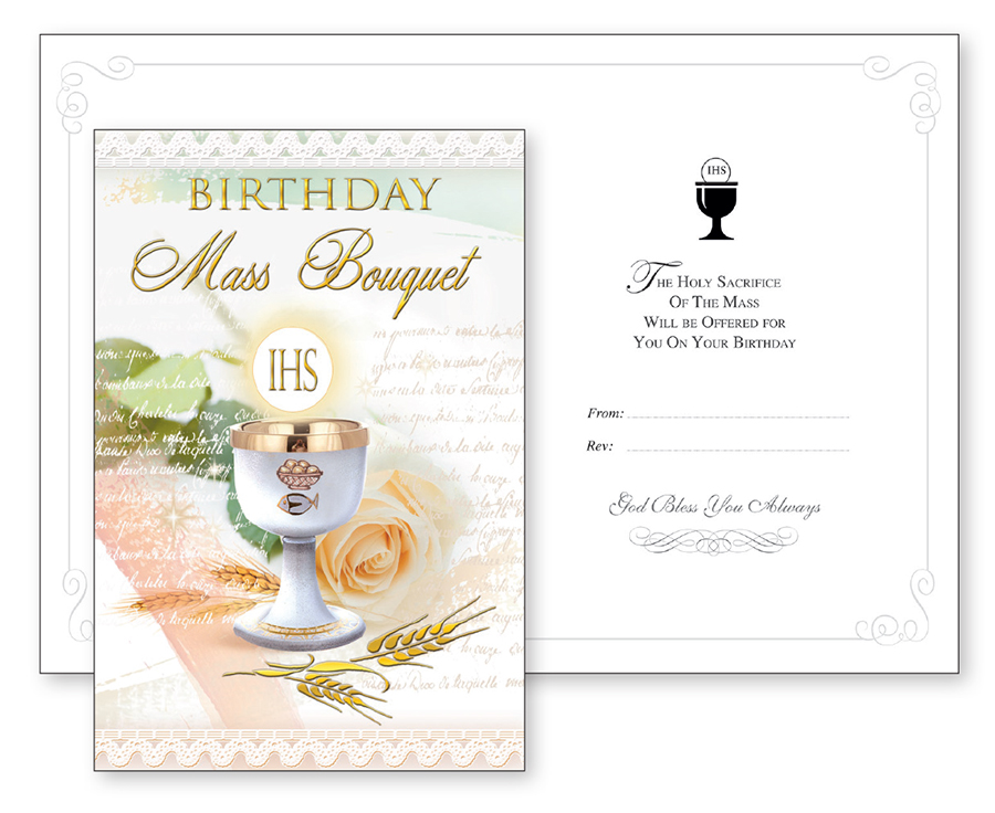 Card - Birthday Mass Bouquet With Insert   (22263)