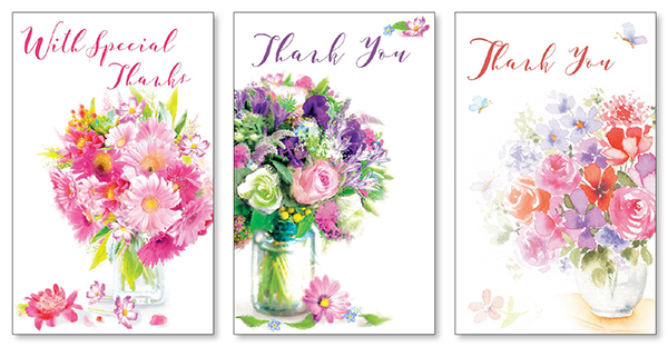 Card - Thank You  - 3 Designs   (22506)