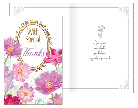 Card with Insert - With Thanks   (22514)
