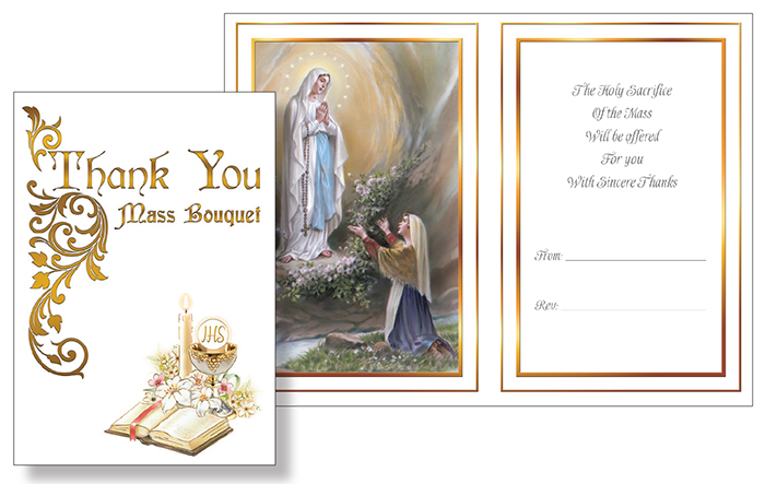Parchment Card/Insert - Thank You Mass Bouquet   (22546)