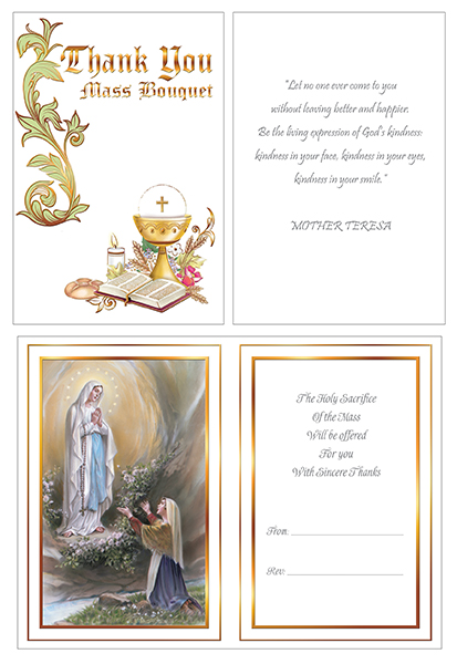 Parchment Card/Insert - Thank You Mass Bouquet   (22547)