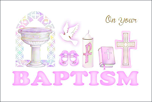 Card - On Your Baptism - Girl   (22655)