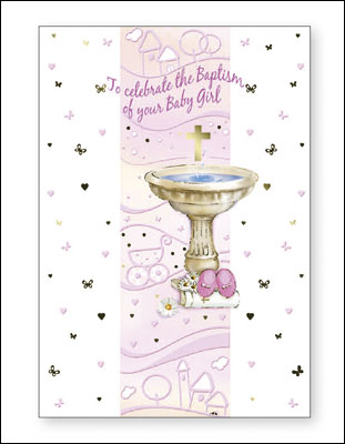 Card - To Celebrate Your Baptism - Girl   (22659)