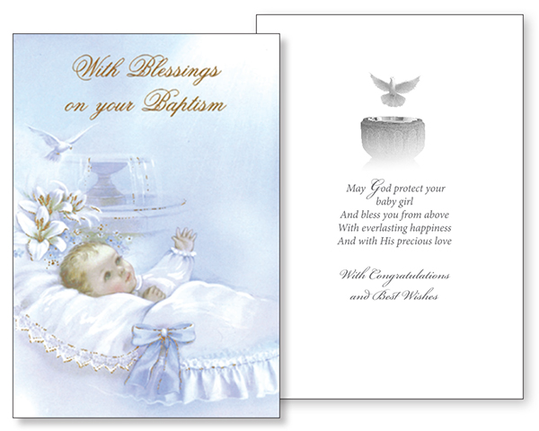 Card - On Your Baptism - Boy   (22660)