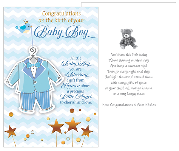 Card - Conratulations on the birth of your Baby Boy   (22662)