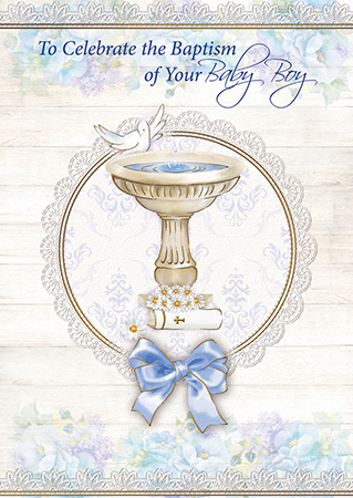 Card/Baptism of your Baby Boy with Insert   (22665)