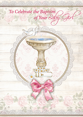 Card/Baptism of your Baby Girl with Insert   (22666)