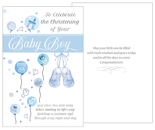 Card - To Celebrate the Christening of your baby Boy   (22705)