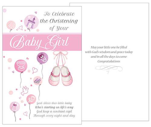 Card - To Celebrate the Christening of your Baby Girl   (22706)