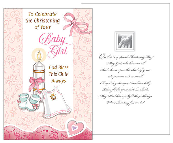Card - To Celebrate the Christening of your Baby Girl   (22708)