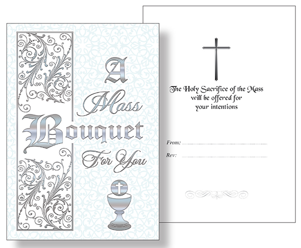 Card/Mass Bouquet/Silver Foil/Pearlised  (25001)