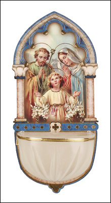 Wood Font/Luminous Bowl/Holy Family   (3003)