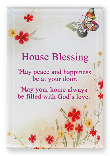 Glass Plaque - House Blessing   (32366)