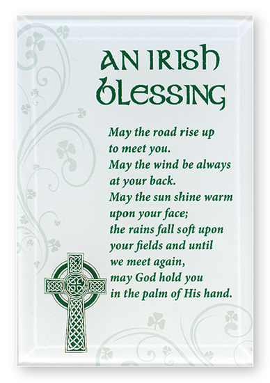 Glass Plaque - Irish Blessing   (32368)