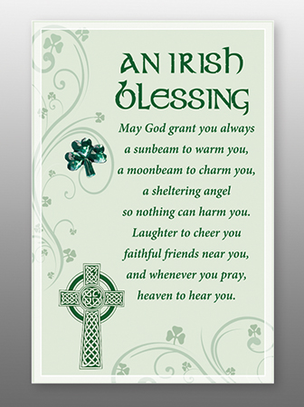 Glass Plaque - Irish Blessing   (32407)