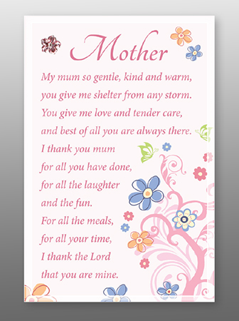 Glass Plaque - Mother   (32409)