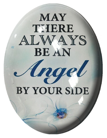 Glass Fridge Magnet/Always an Angel   (33620)