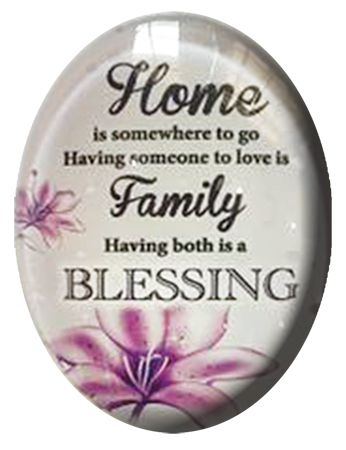 Glass Fridge Magnet/Home Family Blessing   (33628)