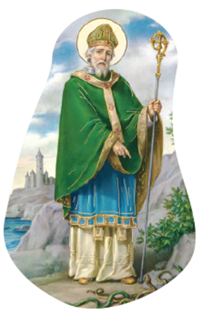 Wood Fridge Magnet/Saint Patrick   (33688)