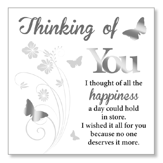 Block Art Wood Plaque/Thinking of You   (33844)