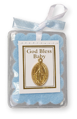 Baby Blessing With Miraculous Medal   (3408/BL)