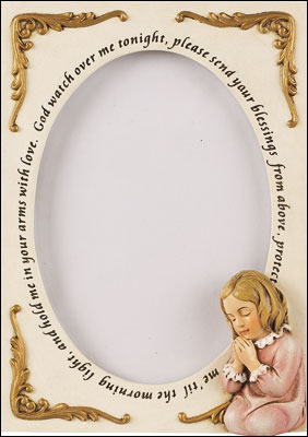 Resin Photo Frame- Praying Girl (34628)