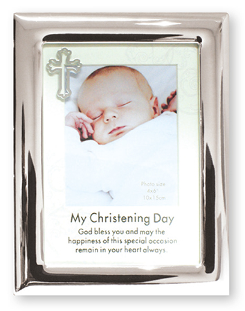 Photo Frame/Silver Plated/Christening   (34908)