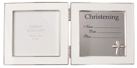 Christening Photo Frame/Metal/Silver Plated   (34912)