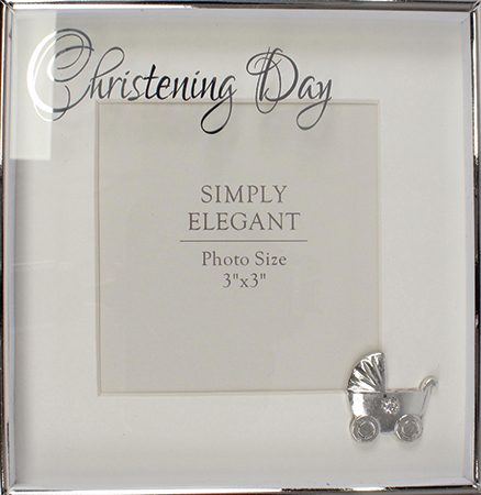 Christening Photo Frame/Metal/Silver Plated   (34915)