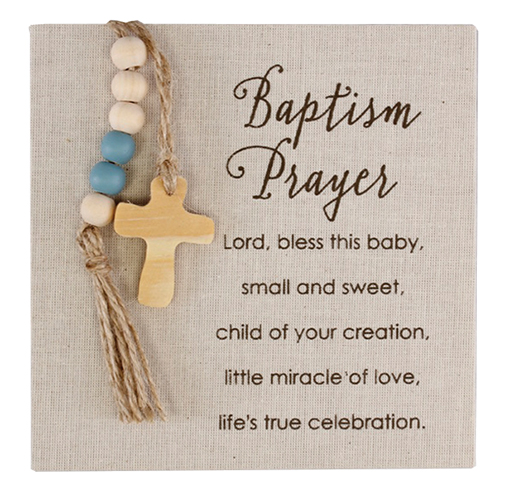 Baptism Wood Prayer Plaque   (34952)