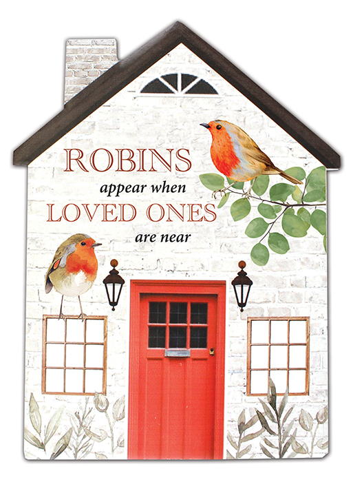 Porcelain Plaque/Robins Near You  (38251)