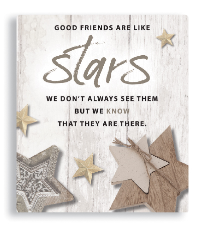 Porcelain Plaque/Friendship - Stars   (38270)
