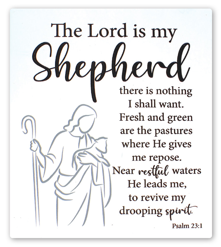 Ceramic Plaque/Lord is My Shepherd (38289)