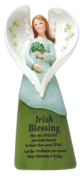 Resin 5 inch Message Angel/Irish Blessing  (39643)