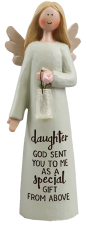 Resin 5 inch Message Angel/Daughter   (39801)