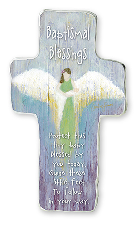 Artmetal Cross/Baptismal Blessings   (46345)