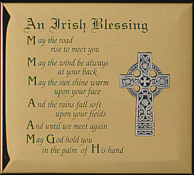 Metal Plaque - Irish Blessing   (4680)
