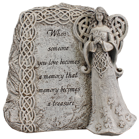 Resin Grave Statue/8 3/4 inch Celtic Angel   (48403)